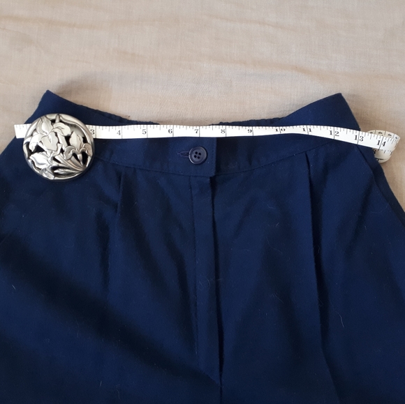 Vintage | Wool High Waisted Tapered Pleated Pants - Picture 4 of 5